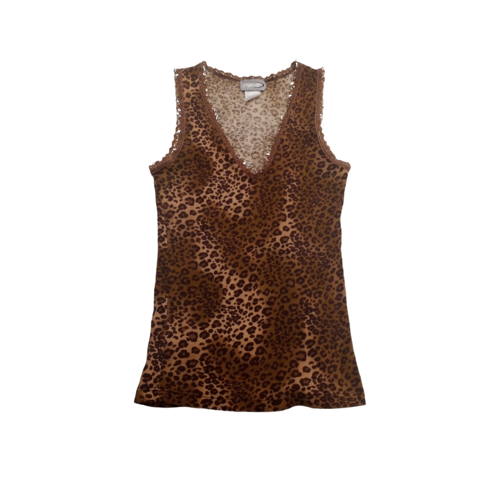 Rave V-Neck Leapard Tank Top